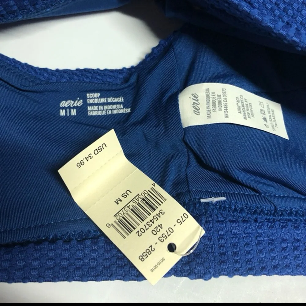 Aerie Blue Sports Bra Intimates Collection - Picture 3 of 3